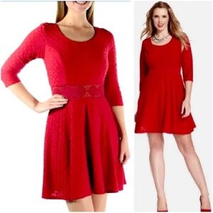 NWT American Rag Cie Skater Dress in Red in 1X